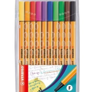 Stylo feutre Stabilo point 88 écriture extra-fine - Pochette de 10 couleurs fun