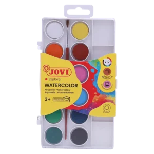 Aquarelle Pastilles JOVI Avec Pinceau - Couleurs Assortis